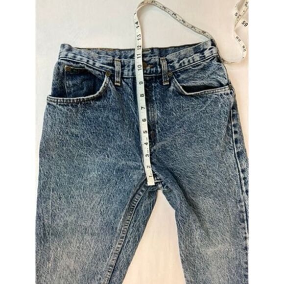 Vintage 80s HIS Acid Wash Jeans Mom Jeans High Rise - Size 30 * 30 - Picture 5 of 12